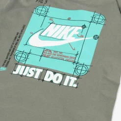 Boys Green Graphic Print Cotton T-Shirt