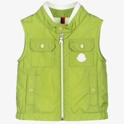 Boys Green Logo Gilet