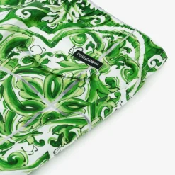 Boys Green Majolica Print Swim Shorts