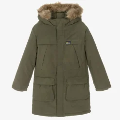 Boys Green Parka Coat