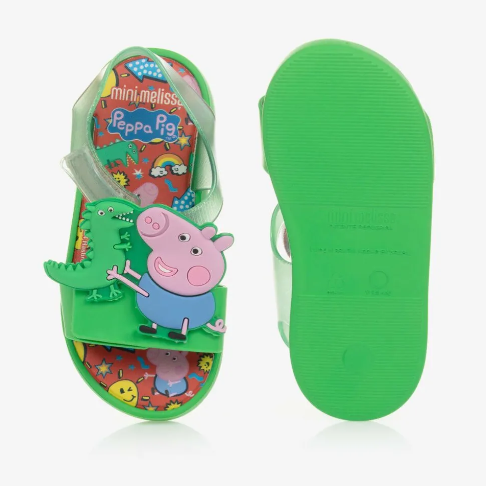 Boys Green Peppa Pig Jelly Sandals