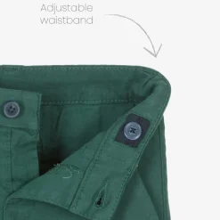 Boys Green Slim Fit Chino Trousers