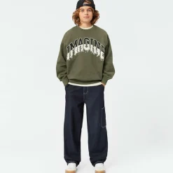 Boys Green Slogan Sweatshirt