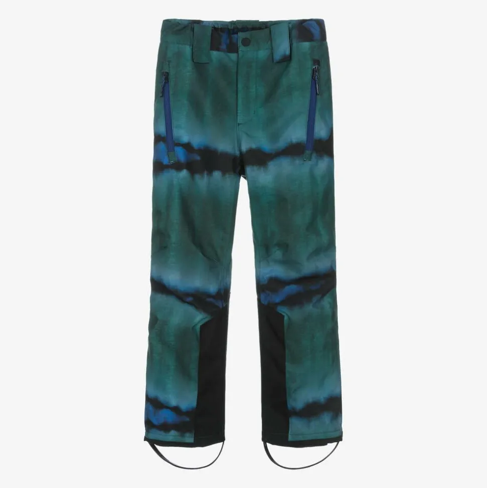 Boys Green Tie-Dye Ski Trousers