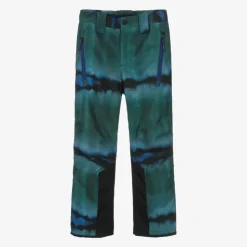 Boys Green Tie-Dye Ski Trousers
