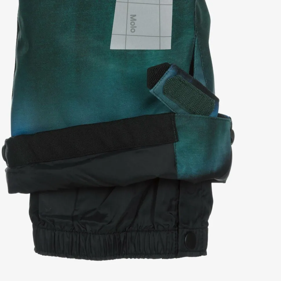 Boys Green Tie-Dye Ski Trousers