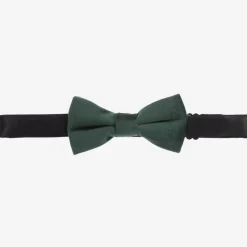 Boys Green Velvet Bow Tie (10cm)