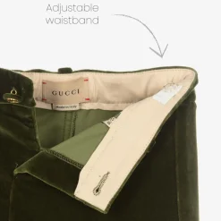 Boys Green Velvet Trousers