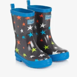 Boys Grey & Blue Ombré Stars Rain Boots
