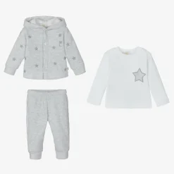 Boys Grey 3 Piece Tracksuit