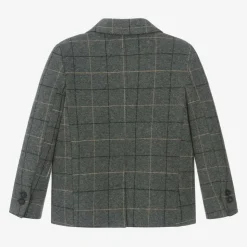 Boys Grey Check Blazer