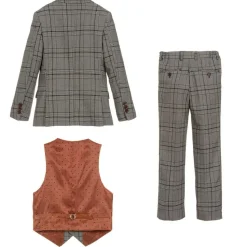 Boys Grey Check Suit