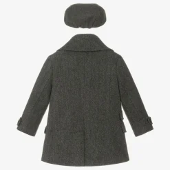Boys Grey Coat & Hat Set