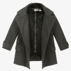 Boys Grey Coat & Hat Set