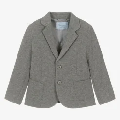 Boys Grey Cotton Blazer