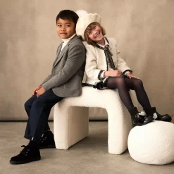 Boys Grey Cotton Blazer