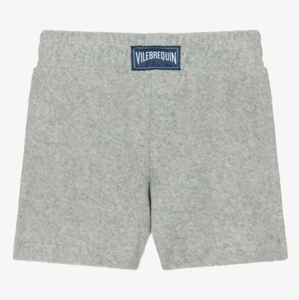Boys Grey Cotton Towelling Shorts