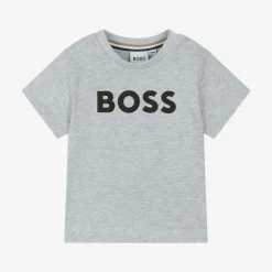 Boys Grey Cotton T-Shirt
