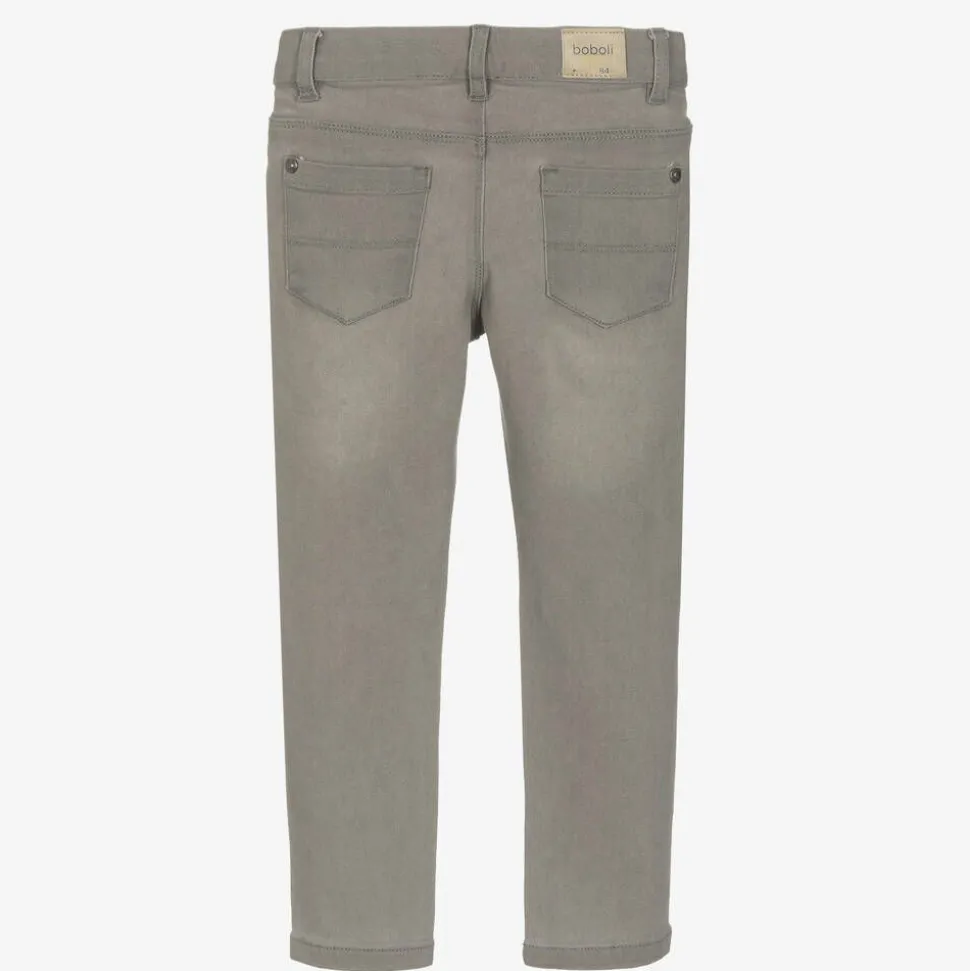 Boys Grey Denim Skinny Jeans