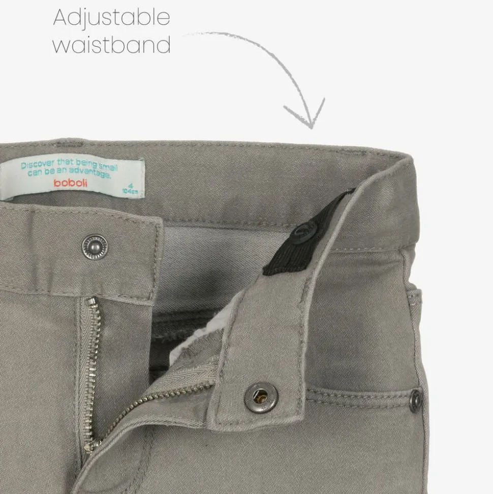 Boys Grey Denim Skinny Jeans