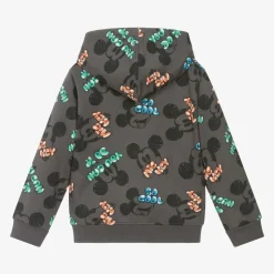 Boys Grey Disney Cotton Zip-Up Top