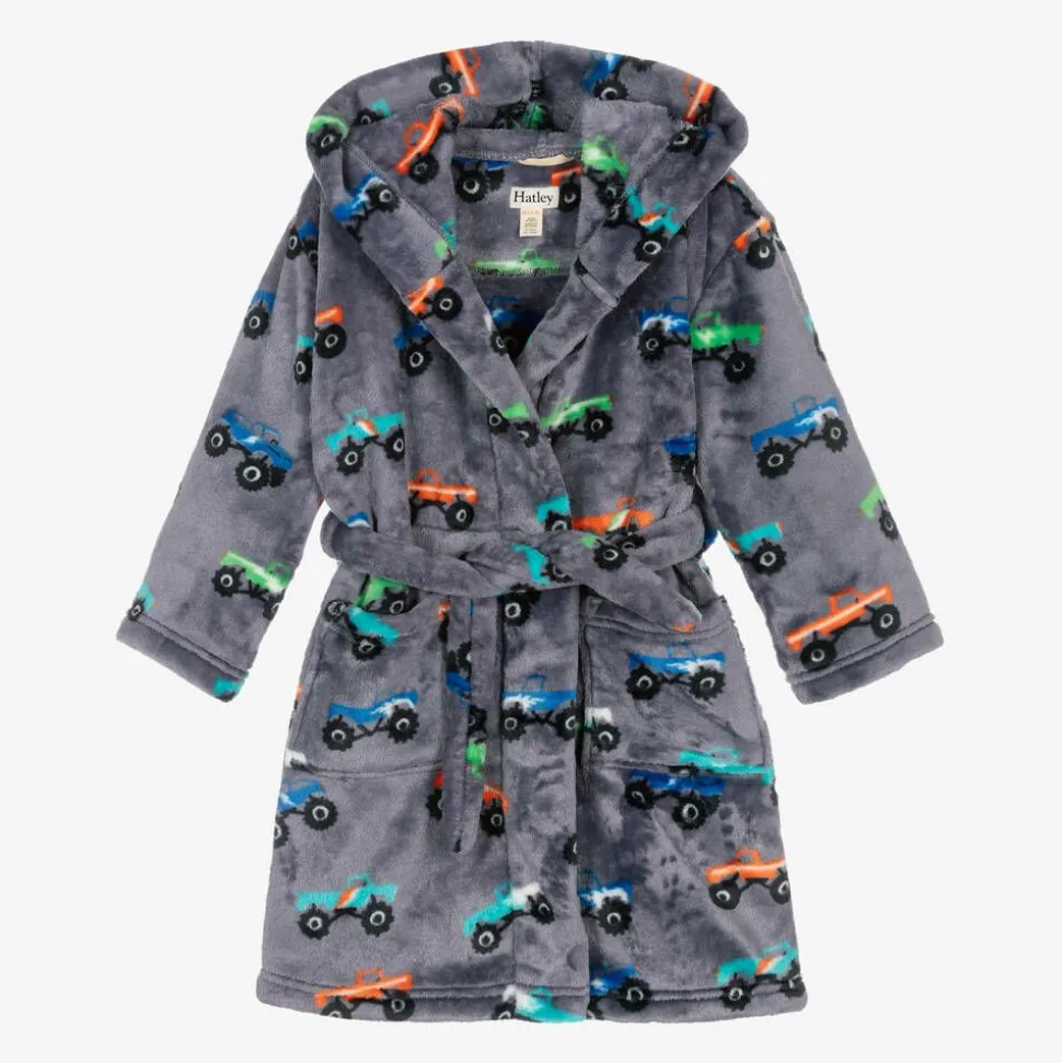 Boys Grey Fleece Dressing Gown