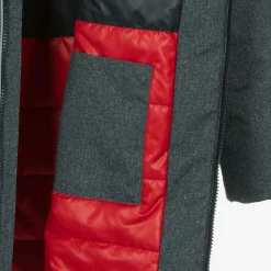 Boys Grey Hooded Parka Coat