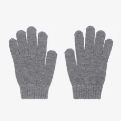 Boys Grey Knitted Gloves