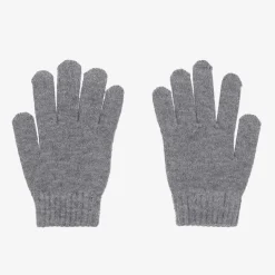 Boys Grey Knitted Gloves