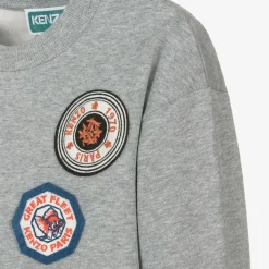 Boys Grey Marl Cotton Sweatshirt