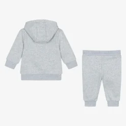 Boys Grey Marl Cotton Tracksuit