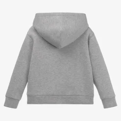 Boys Grey Marl Jersey Hoodie