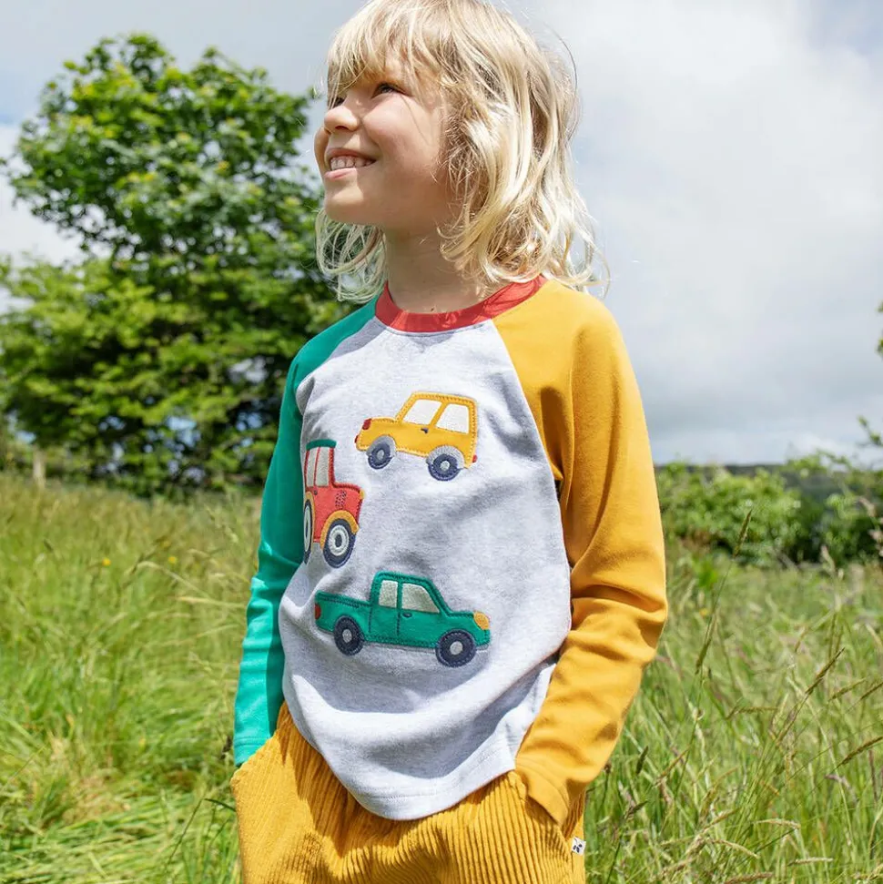 Boys Grey Organic Cotton Tractor Top