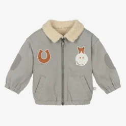 Boys Grey Organic Cotton Jacket