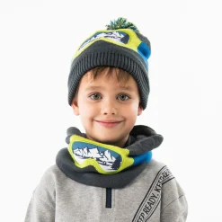 Boys Grey Ski-Themed Snood