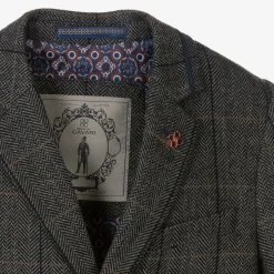 Boys Grey Tweed Albert Suit