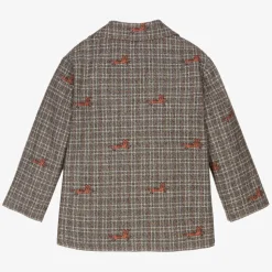 Boys Grey Wool Jacket