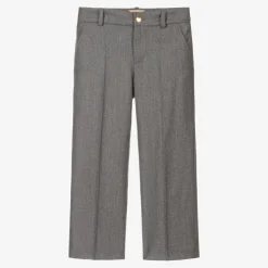 Boys Grey Wool Trousers