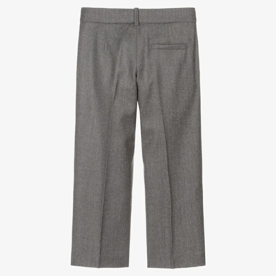 Boys Grey Wool Trousers