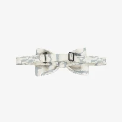 Boys Ivory & Grey Barocco Bow Tie