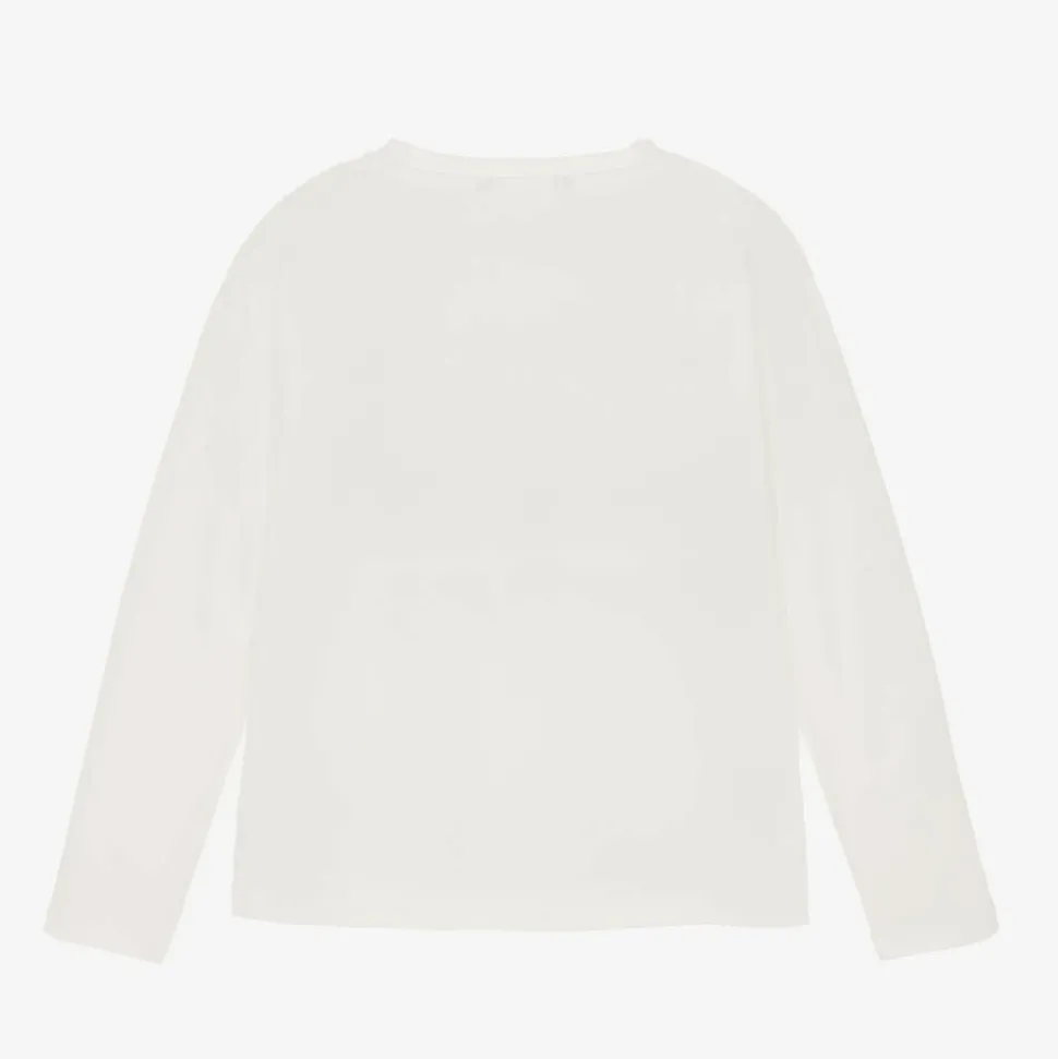 Boys Ivory Cotton Basketball Top