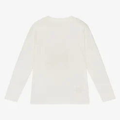 Boys Ivory Cotton Blue Car Print Top