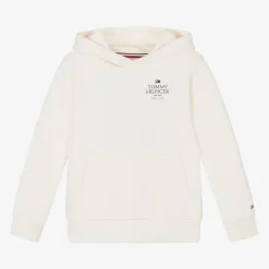 Boys Ivory Cotton Hoodie