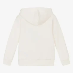 Boys Ivory Cotton Hoodie