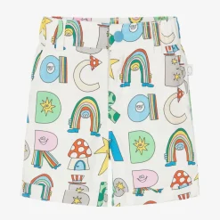Boys Ivory Cotton Magical Letters Shorts