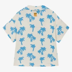 Boys Ivory Cotton Palm Tree Shirt