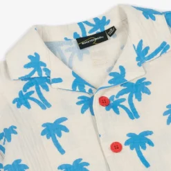Boys Ivory Cotton Palm Tree Shirt