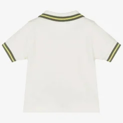 Boys Ivory Cotton Piqué Polo Shirt