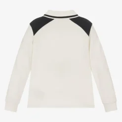 Boys Ivory Cotton Polo Shirt