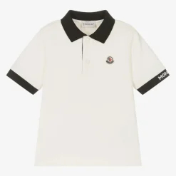 Boys Ivory Cotton Polo Shirt
